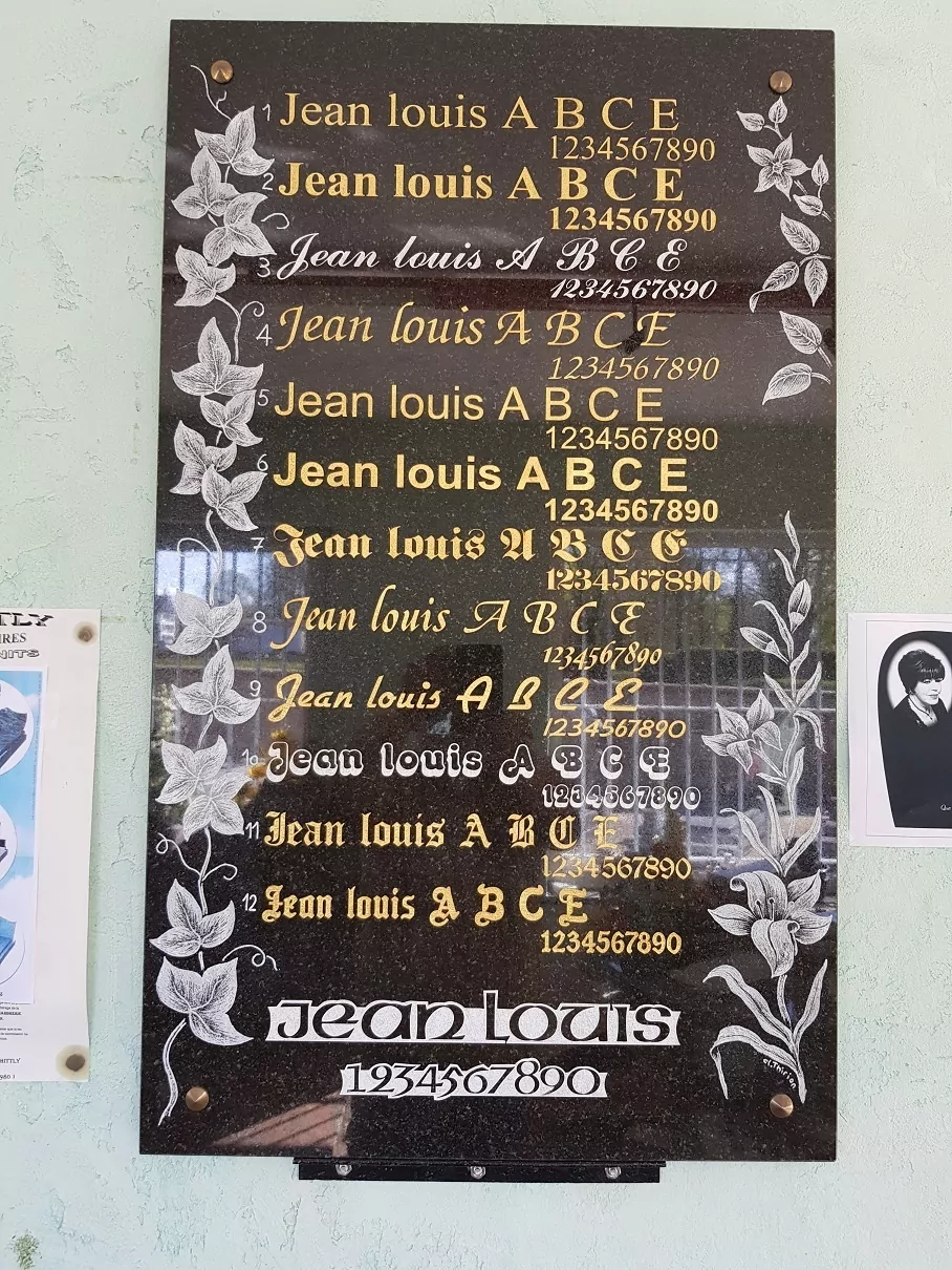 Perspectives en intérieur du magasin Ets Schittly Marbrier ou marbrerie funéraire à 67 Bischwiller près de (67) Haguenau